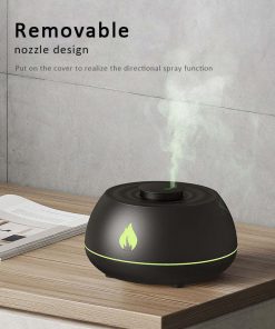 Flame Humidifier Aromatherapy Diffuser 7 Colors Light Home Air Purifier 130ML USB Room Fragrance Essential Oil Diffuser