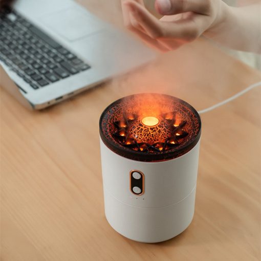 USB Portable Oil Diffuser Volcanic Flame Aroma Jellyfish Air Humidifier Night Light Lamp Fragrance TurboTech Co 3