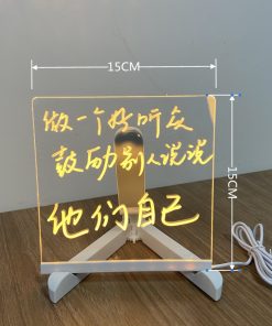 DIY Note Board LED Night Light Creative Message Board Lamp With 7Pens USB Desk Note Painting Lamp