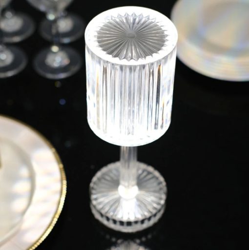 Crystal Diamond Lamp: Serene Bedroom & Bar Light for Atmospheric Tables TurboTech Co 3