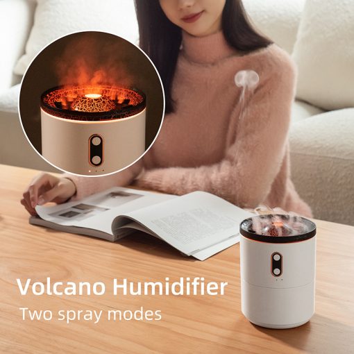 USB Portable Oil Diffuser Volcanic Flame Aroma Jellyfish Air Humidifier Night Light Lamp Fragrance TurboTech Co 5