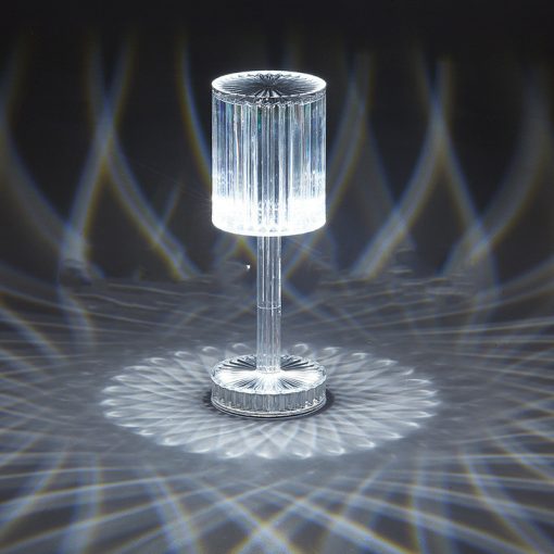 Crystal Diamond Lamp: Serene Bedroom & Bar Light for Atmospheric Tables TurboTech Co 6