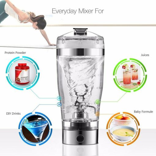 Electric Protein Shake Stirrer Coffee Blender Kettle Sports And Fitness Charging Electric Shaker Cup (Rechargeable USB) TurboTech Co 5