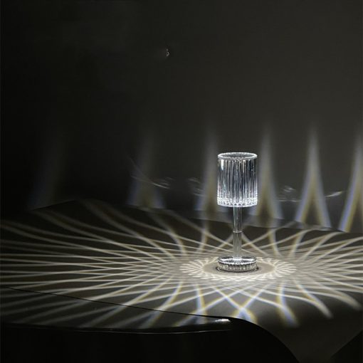 Crystal Diamond Lamp: Serene Bedroom & Bar Light for Atmospheric Tables TurboTech Co 5