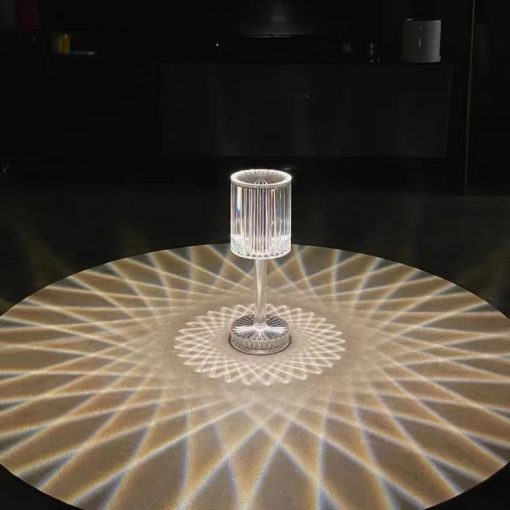 Crystal Diamond Lamp: Serene Bedroom & Bar Light for Atmospheric Tables TurboTech Co 2