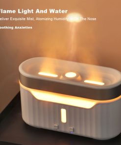 Jellyfish Flame Humidifier Simulation Flame Aromatherapy Humidifier Jellyfish Fog Circle Atmosphere Lamp Night Light