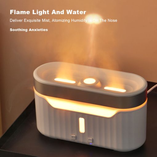 Jellyfish Flame Humidifier Simulation Flame Aromatherapy Humidifier Jellyfish Fog Circle Atmosphere Lamp Night Light TurboTech Co 7