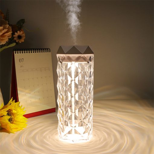 Crystal Lamp Humidifier & Color Night Light – LED, Touch Control, Cool Mist TurboTech Co 5