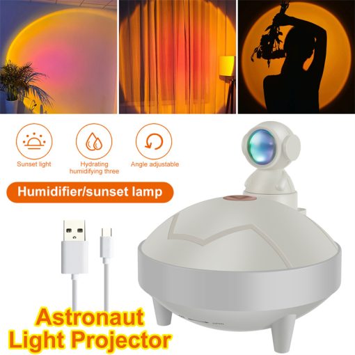 360° Rotating Astronaut Lamp & Humidifier – USB, 2 Spray Modes, Sunset Projector TurboTech Co 2