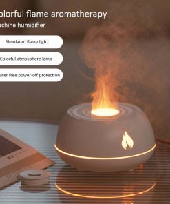 Flame Humidifier Aromatherapy Diffuser 7 Colors Light Home Air Purifier 130ML USB Room Fragrance Essential Oil Diffuser