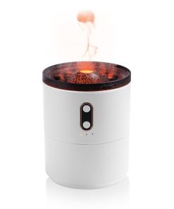 USB Portable Oil Diffuser Volcanic Flame Aroma Jellyfish Air Humidifier Night Light Lamp Fragrance