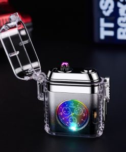 Waterproof Lighter Creative Clock Charging Smoking Electric Lighter