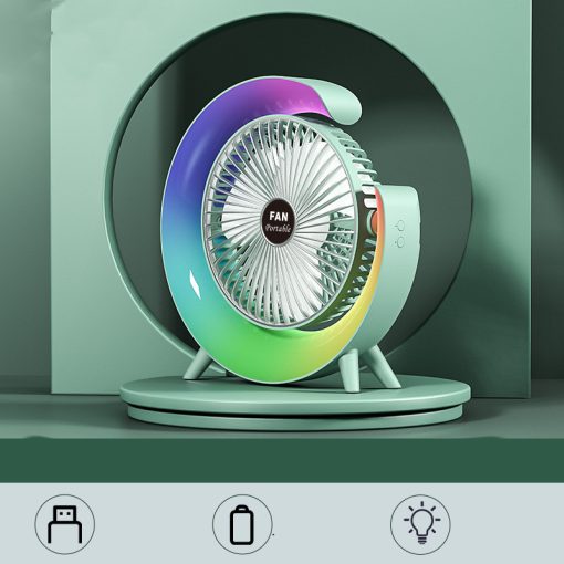 Portable Silent Cooling Fan Air Cooler USB Mini Charging Fan Handheld Desktop Fan Office Bedroom TurboTech Co 3