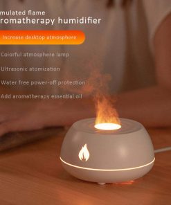 Flame Humidifier Aromatherapy Diffuser 7 Colors Light Home Air Purifier 130ML USB Room Fragrance Essential Oil Diffuser