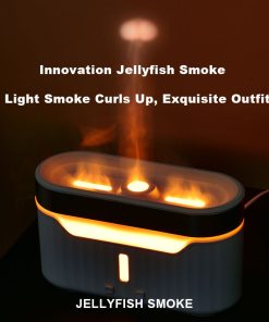 Jellyfish Flame Humidifier Simulation Flame Aromatherapy Humidifier Jellyfish Fog Circle Atmosphere Lamp Night Light