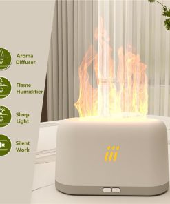 Flame Aroma Diffuser - Ultrasonic Cool Mist Humidifier with LED & Essential Oil Purifier