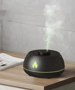 Flame Humidifier Aromatherapy Diffuser 7 Colors Light Home Air Purifier 130ML USB Room Fragrance Essential Oil Diffuser