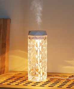 Crystal Lamp Humidifier & Color Night Light - LED, Touch Control, Cool Mist
