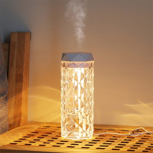 Crystal Lamp Humidifier & Color Night Light – LED, Touch Control, Cool Mist TurboTech Co 9