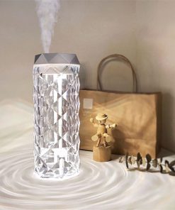 Crystal Lamp Humidifier & Color Night Light – LED, Touch Control, Cool Mist TurboTech Co