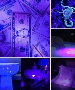 Multifunctional Flashlight Detector UV LED purple Light