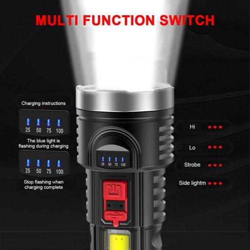 Multifunctional Flashlight Strong Light Long-range Shooter Horizontal TurboTech Co 3