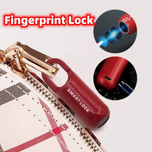 Smart Lock Rechargeable Fingerprint Code Locker For Backpack Door Bike Travel Luggage Closet Cabinet