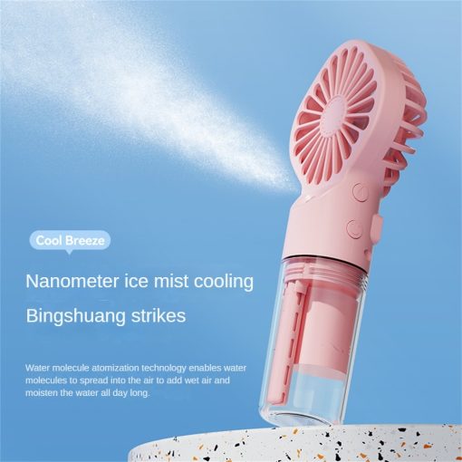 Power Spray Humidifier Small Fan Air Diffuser Usb Charging Portable Fan Refreshing  Water Cooling Device TurboTech Co 7