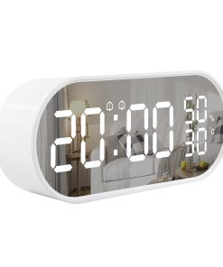 LED Alarm Clock Mirror Touch Temperature And Humidity Electronic Thermostat