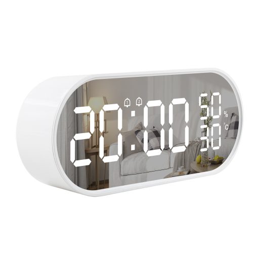 LED Alarm Clock Mirror Touch Temperature And Humidity Electronic Thermostat TurboTech Co 3