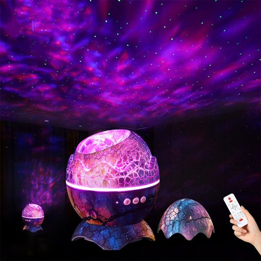 LED Dinosaur Egg Star Galaxy Projection Lamp Bluetooth Music TurboTech Co 2