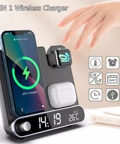 3-in-1 Charger Alarm Clock Wireless Charging Stand TurboTech Co 2