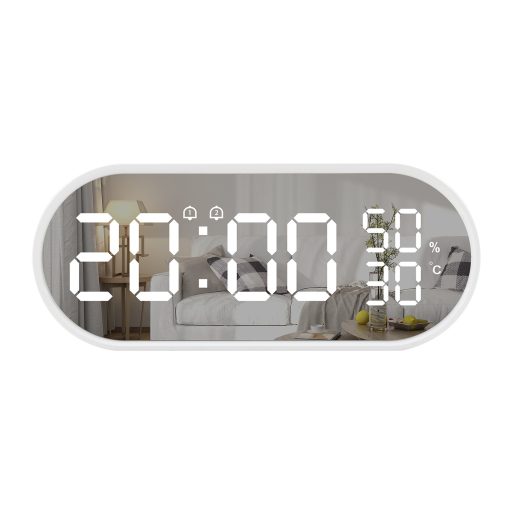 LED Alarm Clock Mirror Touch Temperature And Humidity Electronic Thermostat TurboTech Co 7