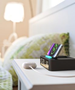 Smart Touch Wireless Charging Alarm Clock Mobile Charger Device