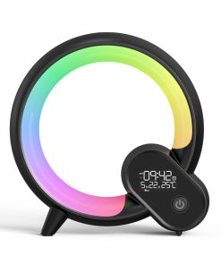 Creative Q Light Analog Sunrise Digital Display Alarm Clock Bluetooth Audio Intelligent Wake-up Q Colorful Atmosphere Light TurboTech Co