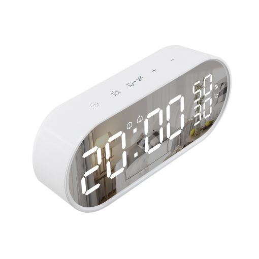 LED Alarm Clock Mirror Touch Temperature And Humidity Electronic Thermostat TurboTech Co 5