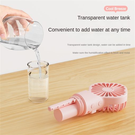 Power Spray Humidifier Small Fan Air Diffuser Usb Charging Portable Fan Refreshing  Water Cooling Device TurboTech Co 8
