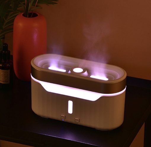 Jellyfish Flame Humidifier Simulation Flame Aromatherapy Humidifier Jellyfish Fog Circle Atmosphere Lamp Night Light TurboTech Co