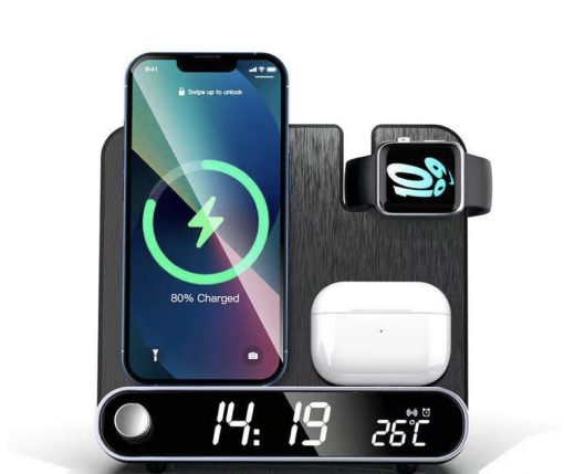 3-in-1 Charger Alarm Clock Wireless Charging Stand TurboTech Co 3