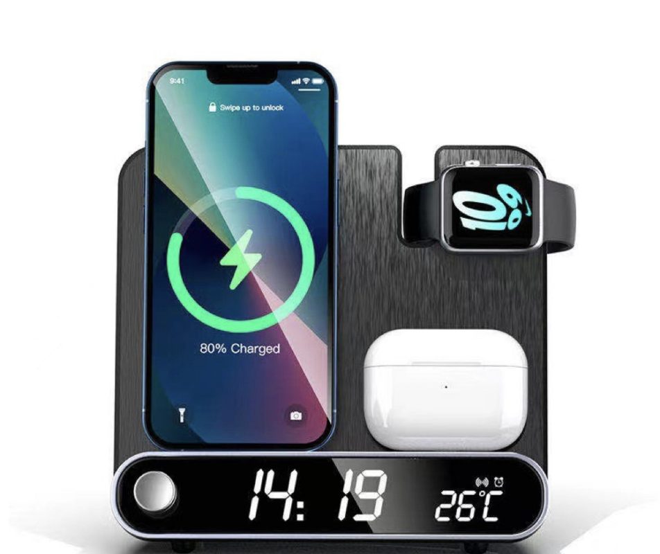3-in-1 Wireless Charging Alarm Clock Stand | TurboTech.co