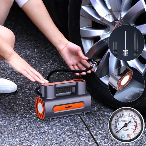 Tire Inflator 12V DC Portable Compressor Electric DC Auto Tire Pumps For Car Tires TurboTech Co