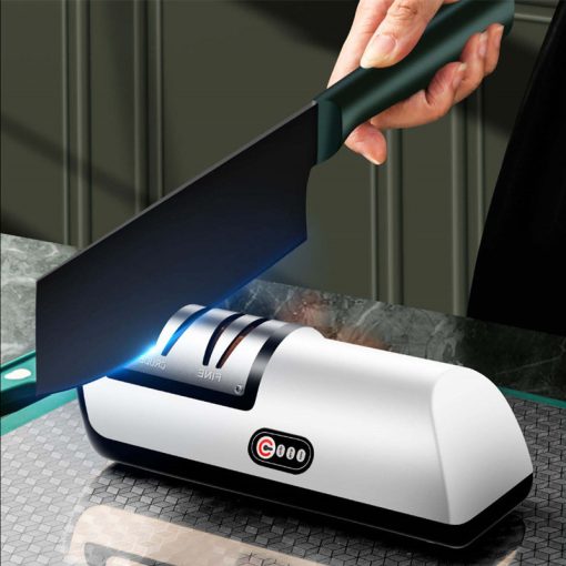 USB Electric Knife Sharpener: Fast, Rechargeable & Adjustable for Knives & Scissors TurboTech Co 3