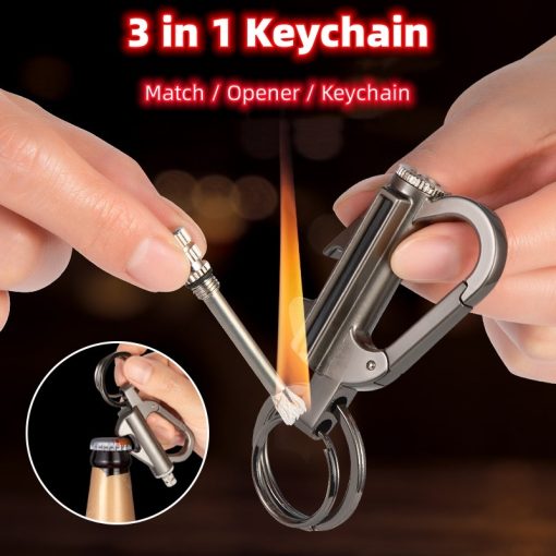 Indestructible Flint Lighter Metal Keychain Lighter Wild Fire Ten Thousand Times Stronger TurboTech Co 2