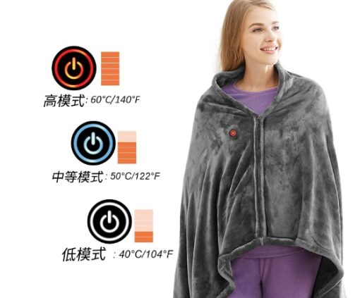 Winter Flannel Heated Blanket Cold Protection Body Warmer Usb Heated Warm Shawl Electric Heated Plush Blanket TurboTech Co 8