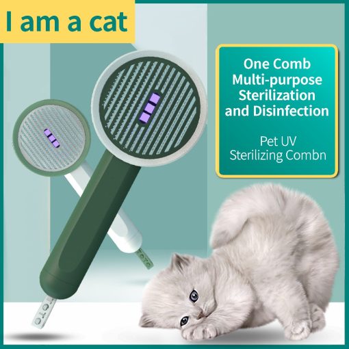 Pet Germicidal Sterilizing Comb Usb Rechargeable Cat Dog Automatic Hair Removal Brush Floating Beauty Comb Grooming Tool TurboTech Co 6