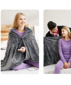 Winter Flannel Heated Blanket Cold Protection Body Warmer Usb Heated Warm Shawl Electric Heated Plush Blanket