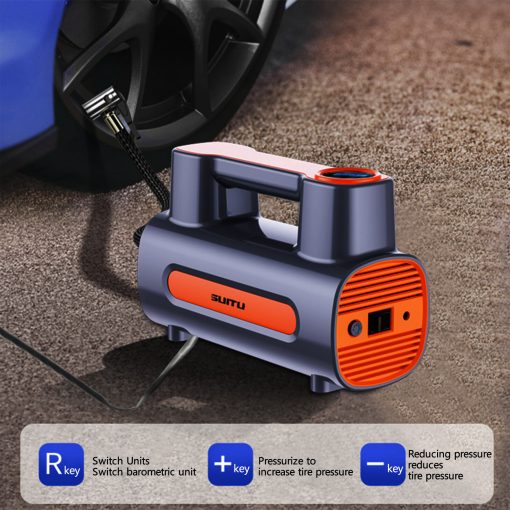 Tire Inflator 12V DC Portable Compressor Electric DC Auto Tire Pumps For Car Tires TurboTech Co 4