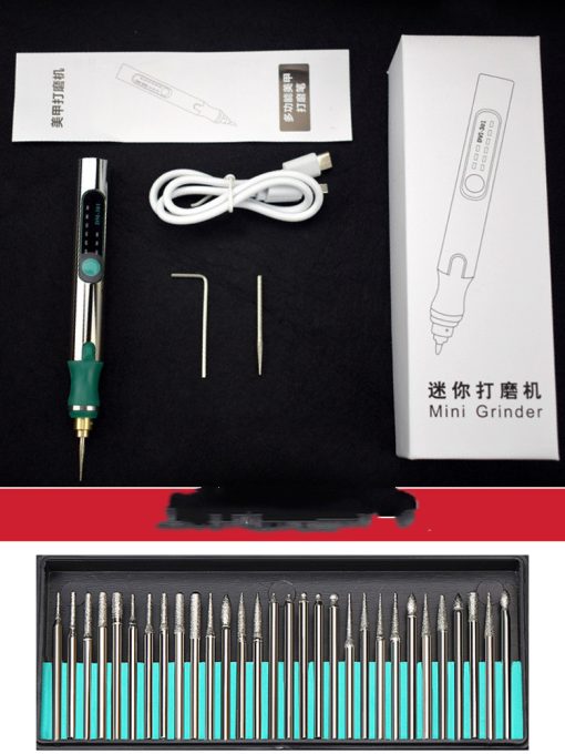 Electric Engraving Pen Charging Speed Adjustable Electric Grinder Mini Handheld Grinder TurboTech Co 3
