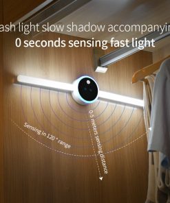 Smart Cabinet Light Clock Timing Sensor Removable LED Nightlight Wardrobe Manual Sweep Switch Light