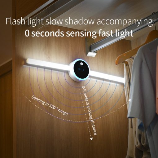 Smart Cabinet Light Clock Timing Sensor Removable LED Nightlight Wardrobe Manual Sweep Switch Light TurboTech Co 6